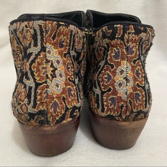 Sam Edelman Women's Petty Ankle Boot Multicolor Tapestry Size 9M Side zip - Picture 6 of 11